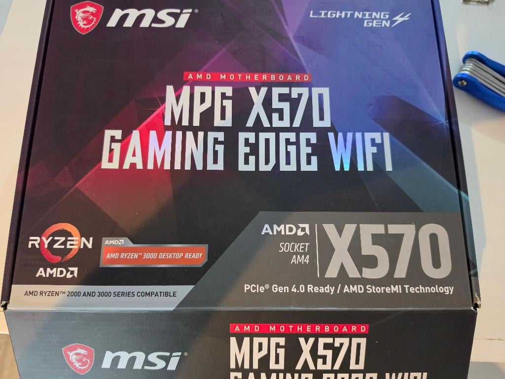 MSI MPG X570 Gaming Edge WiFi, Computers en Software, Moederborden, Gebruikt, DDR4, Ophalen of Verzenden, Socket AM4