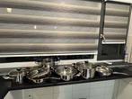 Mooie 6-delige RVS pannenset - Zo goed als nieuw, Huis en Inrichting, Keuken | Potten en Pannen, Ophalen of Verzenden, Zo goed als nieuw
