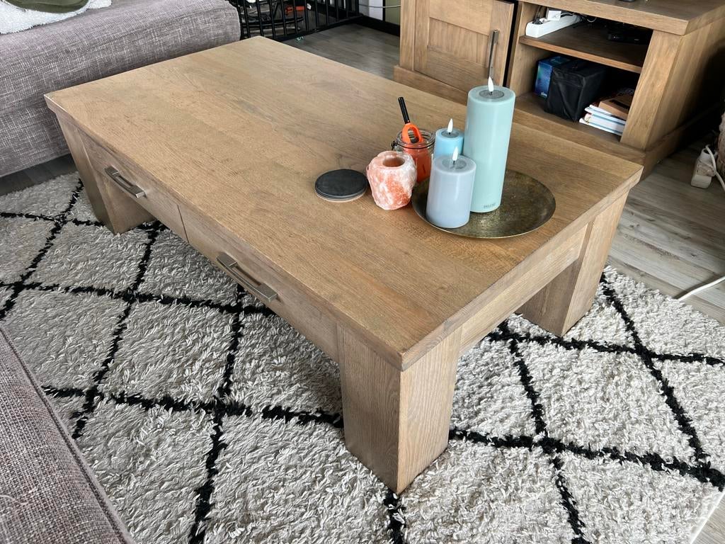 Salontafel van De Bommel - Robuust en Stijlvol, Ophalen, Gebruikt, 50 tot 100 cm, 100 tot 150 cm
