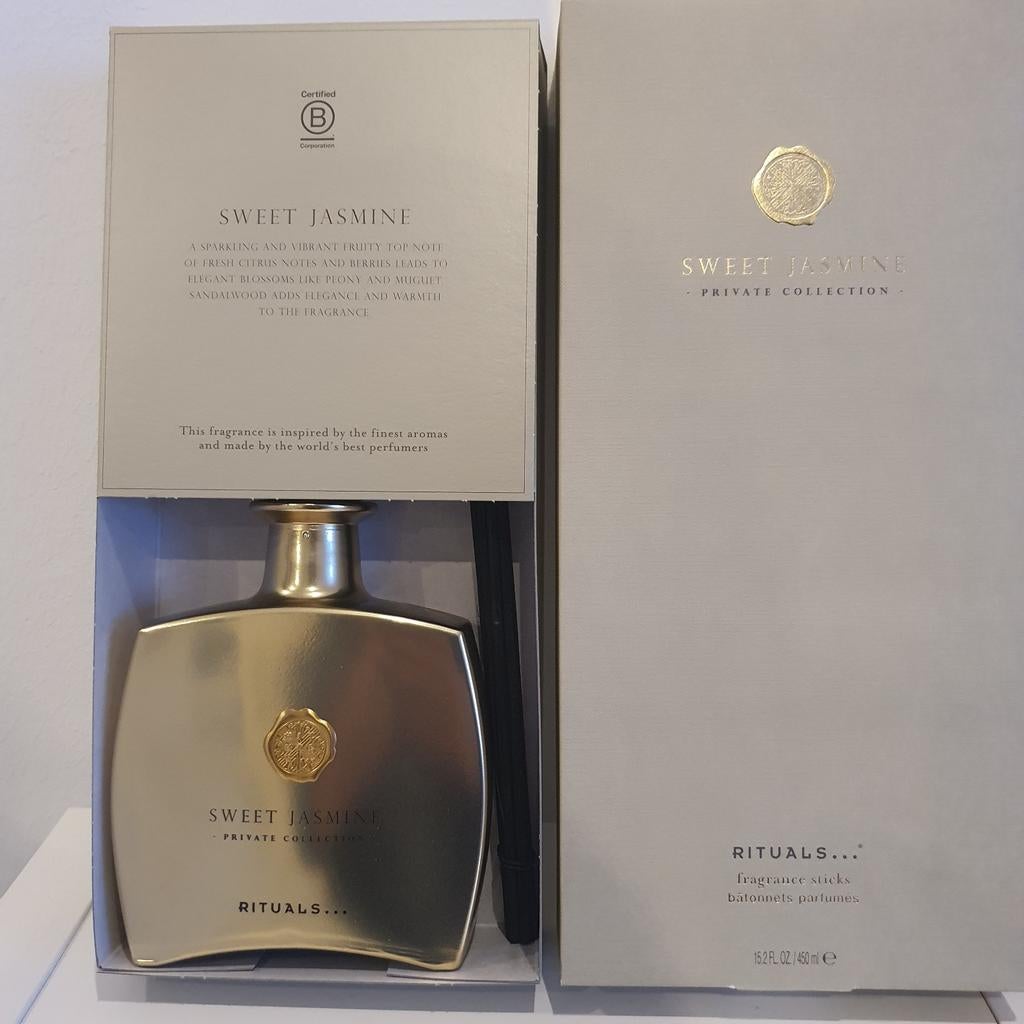 Rituals Sweet Jasmine Private Collection Geurstokjes, Ophalen of Verzenden, Nieuw, Goud, Glas