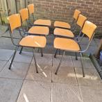 Mooie schoolstoelen stapelstoelen eettafelstoelen, Ophalen, Gebruikt, Bruin, Vijf, Zes of meer stoelen