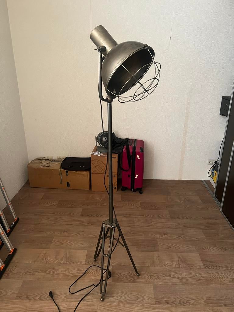 Industriële Vloerlamp / Studio Lamp - Metaal, Ophalen of Verzenden, Gebruikt, Metaal, 150 tot 200 cm