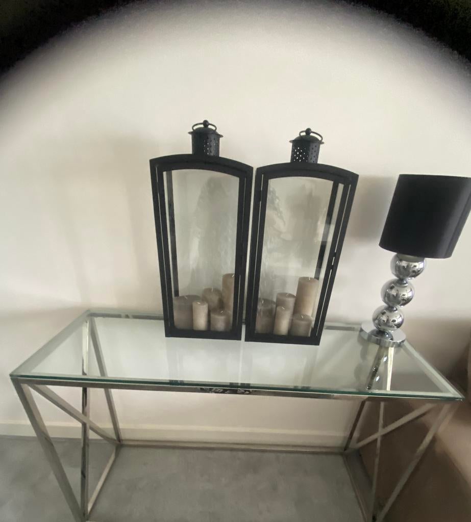 Side tafel eruc kuster, Huis en Inrichting, Ophalen, Zo goed als nieuw, 25 tot 50 cm, Rechthoekig