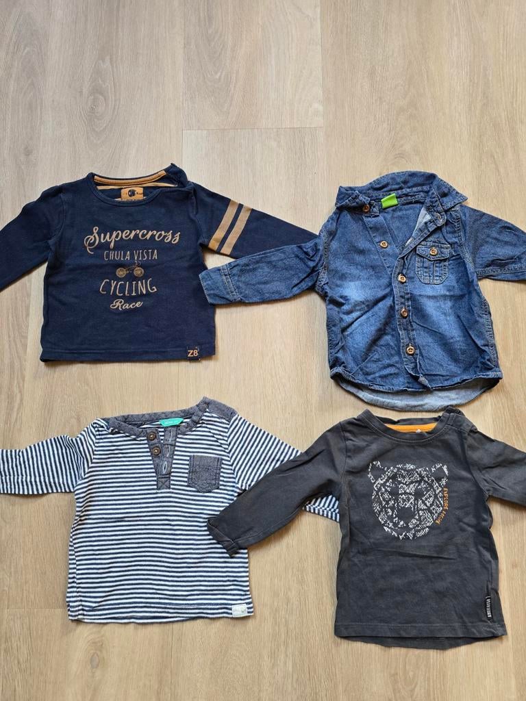 Kledingbundel mt 68 4 longsleeves, Kinderen en Baby's, Babykleding | Maat 68, Ophalen of Verzenden, Zo goed als nieuw, Jongetje