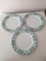(T) Set van 3 ontbijtborden van Vineleaf Porselein. Ø 19cm., Huis en Inrichting, Keuken | Servies, Ophalen of Verzenden, Nieuw