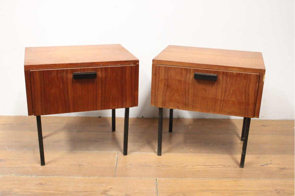 Set van 2 Vintage Nachtkastjes - Jaren '60, Huis en Inrichting, Slaapkamer | Nachtkastjes, Ophalen of Verzenden