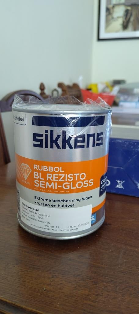 Sikkens Rubbol BL Rezisto Semi-Gloss Ivoor Histor 6553, Beige, Nieuw, Ophalen of Verzenden, Lak