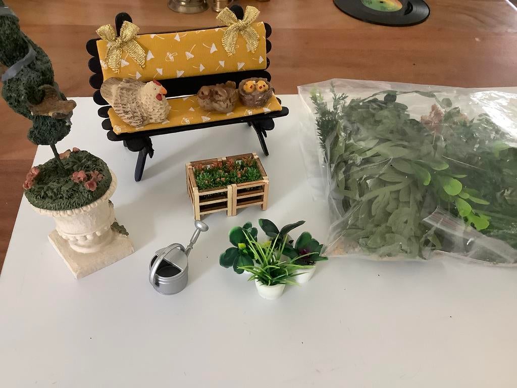 Lot Spulletjes om een tuin te maken bv naast het poppenhuis, Ophalen of Verzenden, Gebruikt, Decoratie