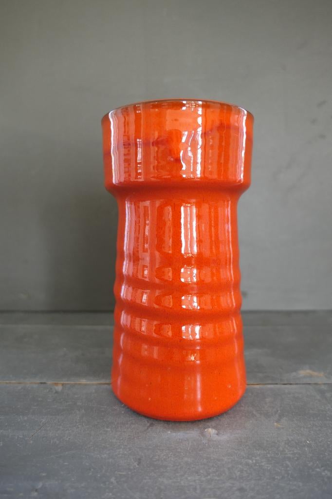 Vintage Ad Soesbergen vaas oranje retro, Verzenden