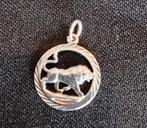 Zilveren hanger sterrenbeeld met leeuw, Ophalen of Verzenden, Zo goed als nieuw, Zilver, Dier