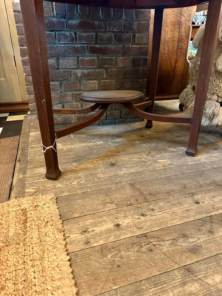 Ronde bruine tafel, Ophalen, Gebruikt, 100 tot 150 cm, -