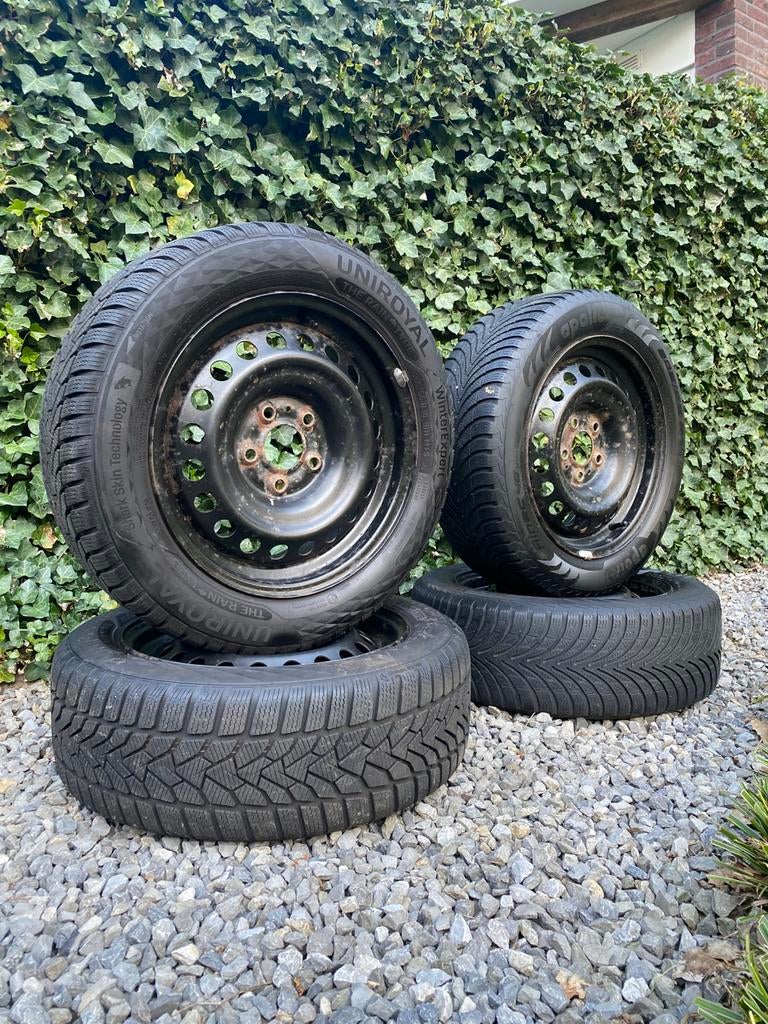 Velgen 16” + goede winterset 205/55 R16, Auto-onderdelen, Banden en Velgen, Ophalen, Gebruikt, 16 inch, Band(en)