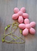 2 roze bloem wandlampen voor meidenkamer, incl. lampen, Ophalen of Verzenden, Gebruikt, Kunststof, Bloem, speels, kinderkamer