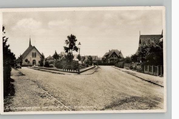 Middelharnis L.Bouwmeesterplein+Ger.kerk st1942 zie adreszyd, Verzenden, 1920 tot 1940, Gelopen, Zuid-Holland