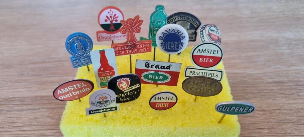 Bier brouwerij speldjes reclame antiek verzameling, Verzamelen, Speldjes, Pins en Buttons, Ophalen of Verzenden, Gebruikt, Overige onderwerpen