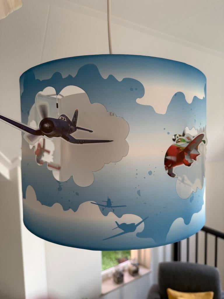 Planes Kinder hanglamp - 34 cm doorsnee, Ophalen, Zo goed als nieuw, Minder dan 50 cm