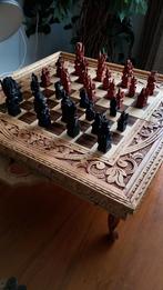 Indonesisch Balinees houten schaakbord backgammon bord, Hobby en Vrije tijd, Ophalen of Verzenden, Zo goed als nieuw