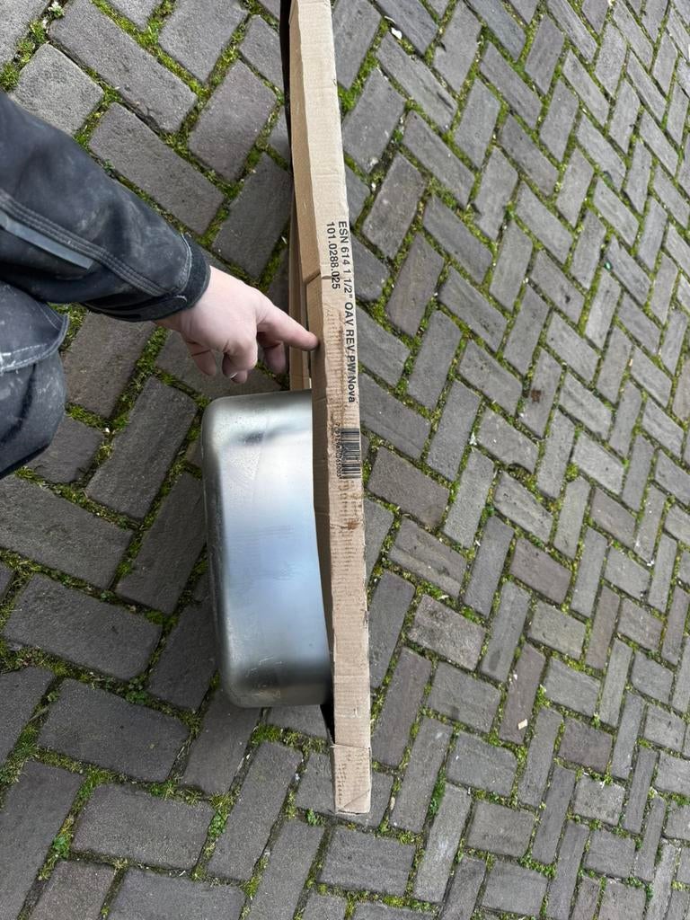 Op bouw bak spoelbak met droog gedeelte, Ophalen of Verzenden, Wastafel