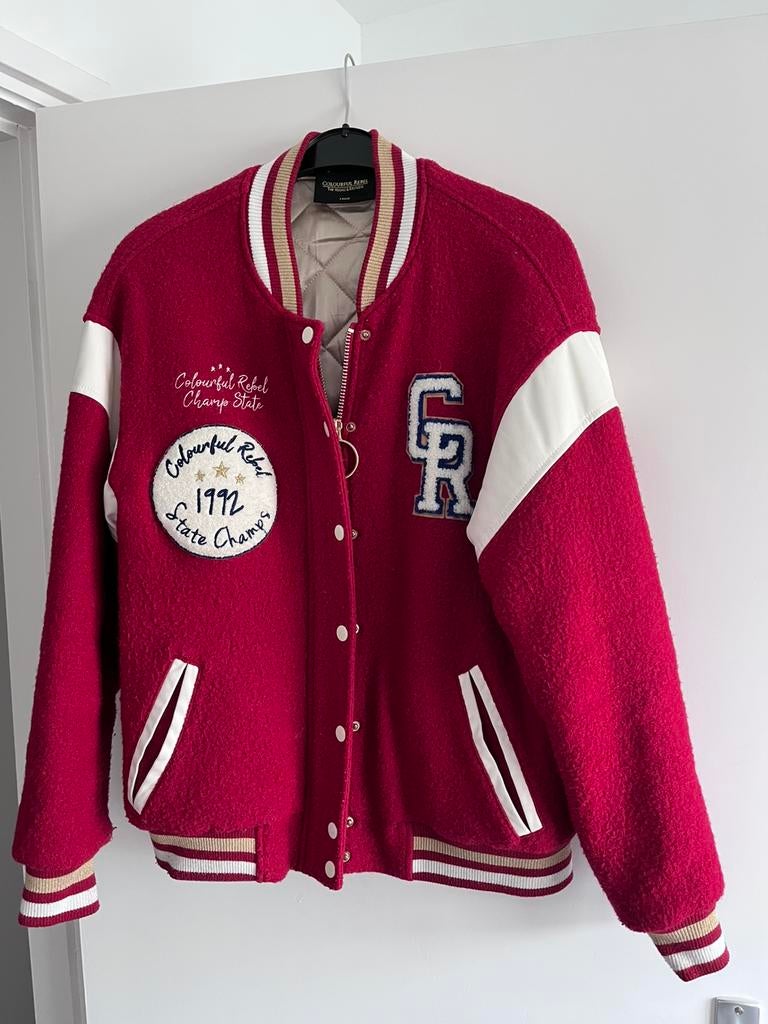 Bomberjack Colourful Rebel rood, Ophalen of Verzenden, Zo goed als nieuw, Maat 38/40 (M), Rood