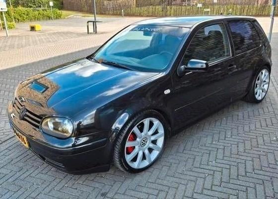 🟢Volkswagen Golf 4 GTI 1.8 Turbo 200Pk/Recaro🥶Airco, 1206 kg, Zwart, 4 cilinders, Zwart