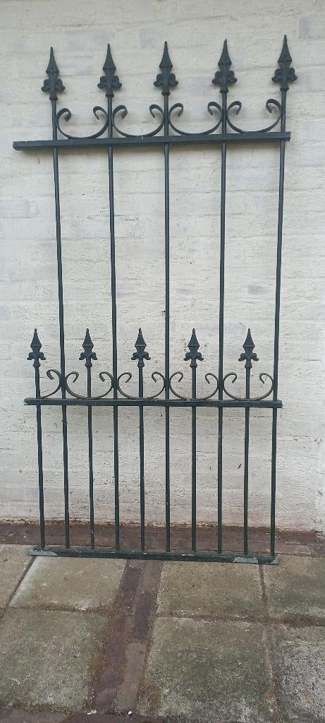 IJZEREN HEK, zware kwaliteit, 80 breed en 150 hoog, Ophalen, Zo goed als nieuw, IJzer, Sierhekwerk