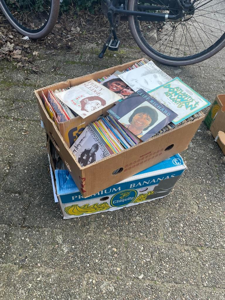 Grote partij van ongeveer 1000 singles, Ophalen, Gebruikt, 7 inch, Single