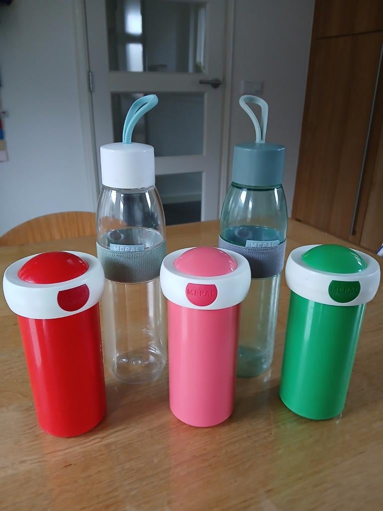 Mepal drinkbeker en waterfles, Ophalen, Gebruikt