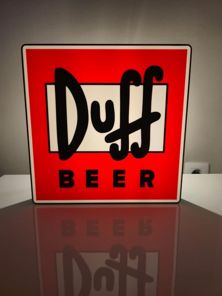 Duff Beer Lichtbak, Ophalen of Verzenden, Zo goed als nieuw, Pop Art, Retro, The Simpsons