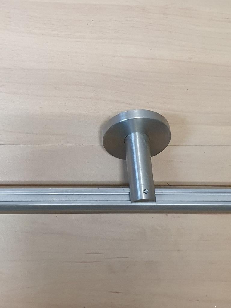 3x Gordijnrails voor aan de muur,  geborsteld aluminium, Ophalen, 200 cm of meer