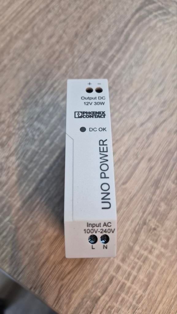 Phoenix Contact UNO-PS 12V 30W DIN-rail voeding, Doe-het-zelf en Verbouw, Elektra en Kabels, Ophalen of Verzenden, Zo goed als nieuw