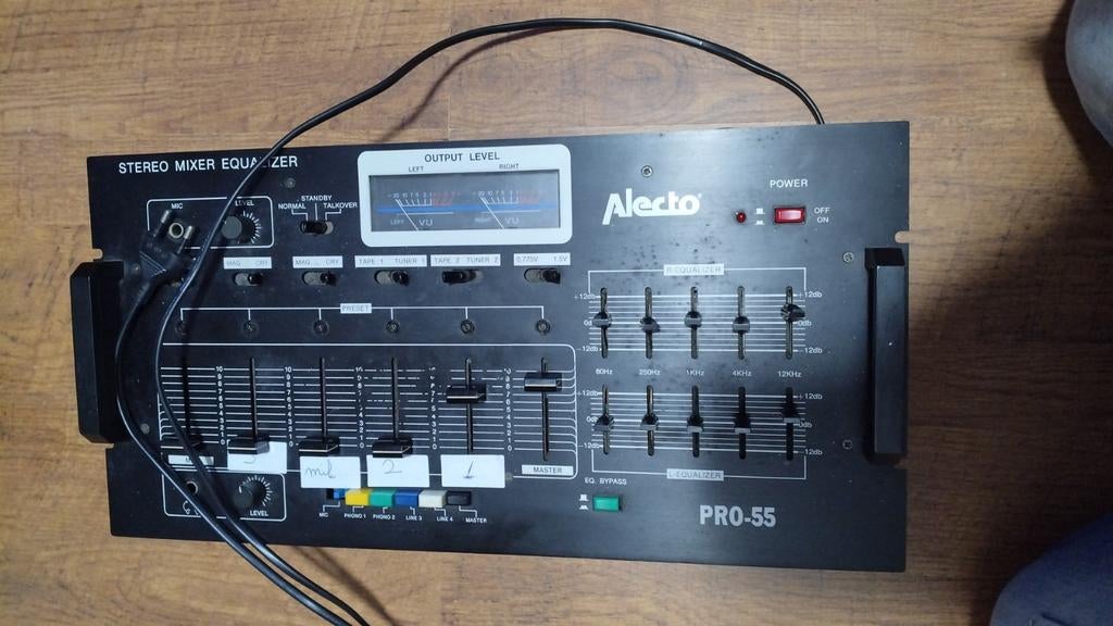 Alecto PRO-55 Stereo Mixer Equalizer, Muziek en Instrumenten, Ophalen of Verzenden