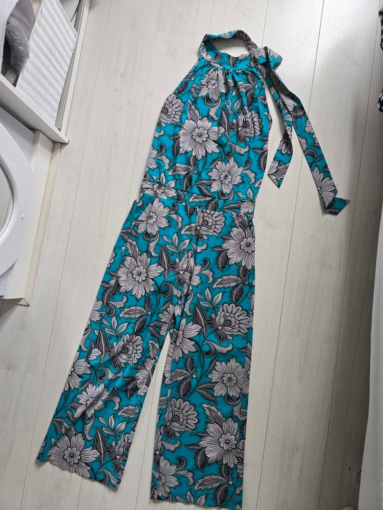 Jumpsuit Studio Anneloes XL travelstof bloemen, Ophalen of Verzenden, Zo goed als nieuw, Maat 46/48 (XL) of groter