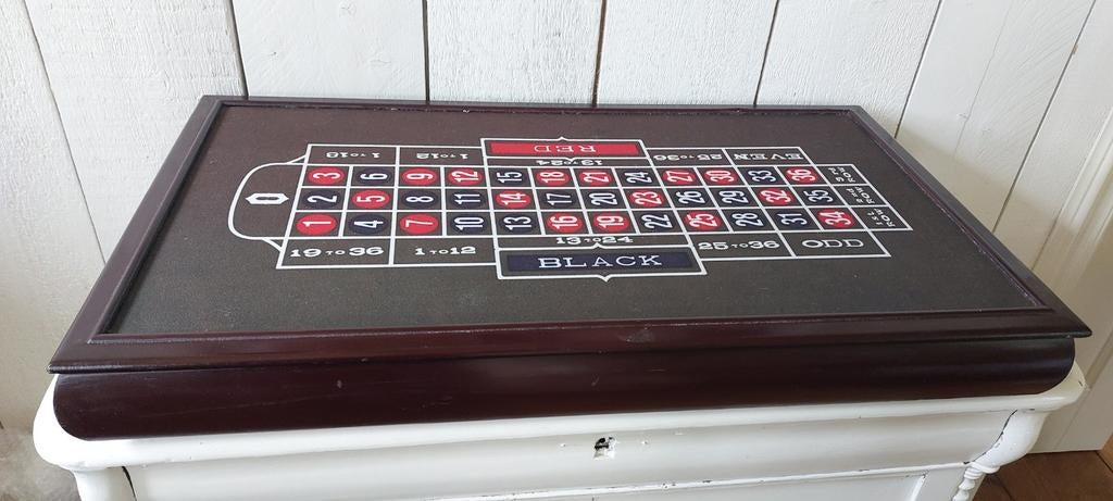 Casinotspeltafel hout Black Jack Craps Pokeren Roulette, Hobby en Vrije tijd, Gezelschapsspellen | Kaartspellen, Ophalen of Verzenden