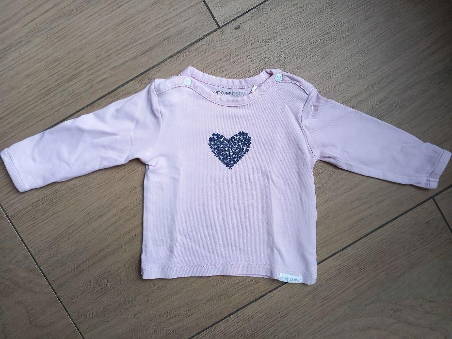 K154 Lichtroze shirtje Noppies maat 56, Kinderen en Baby's, Babykleding | Maat 56, Gebruikt, Meisje, Ophalen of Verzenden, Noppies