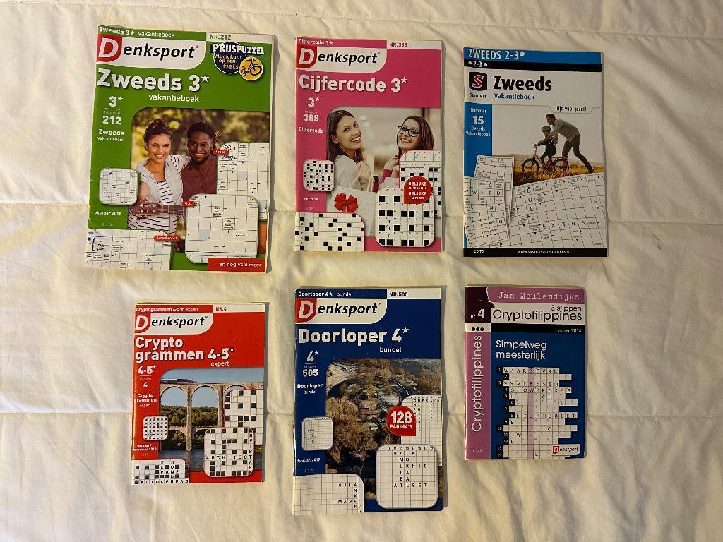 6 puzzelboekjes, verschillende typen & diverse nivo’s, Hobby en Vrije tijd, Denksport en Puzzels, Ophalen of Verzenden, Minder dan 500 stukjes