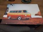 Canvas schilderij VW busje aan het strand 70 lang 50 breed, Ophalen of Verzenden