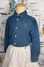 Ralph Lauren meisjes denim plissé bloesje maat 6, Overhemd of Blouse, Ralph Lauren, Ralph Lauren EU, Verzenden