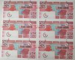 Bankbiljetten 6x 25 gulden 1989 opvolgende nummers UNC, Ophalen, 25 gulden