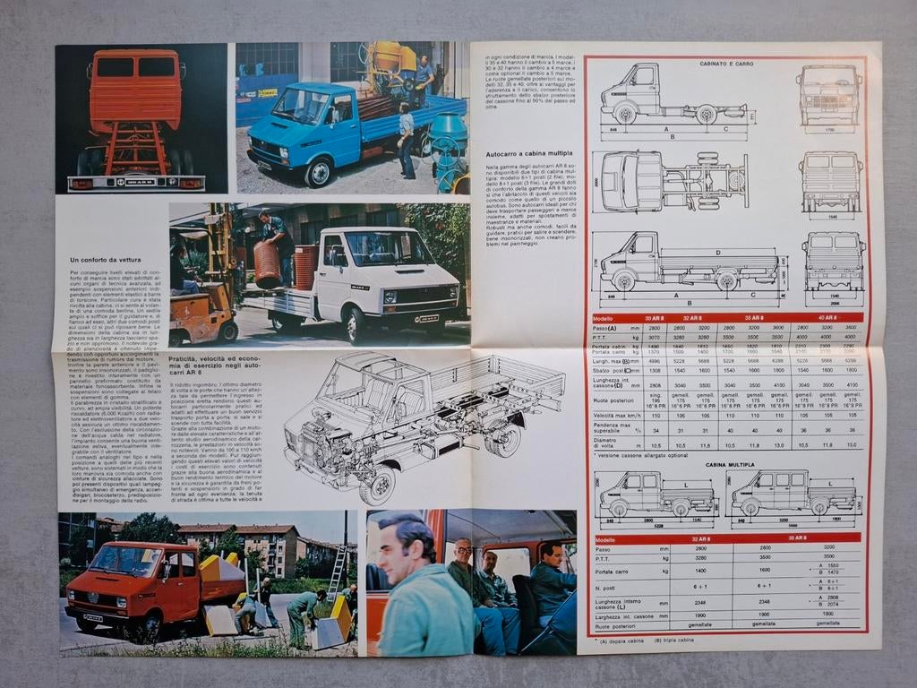 Alfa Romeo A.R. 8 veicoli industriali leggeri folder, Ophalen of Verzenden, Zo goed als nieuw, Alfa Romeo