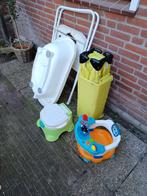 Baby uitzet: kinderbadje, campingbedje, badzitje, plaspotje, Kinderen en Baby's, Badjes en Verzorging, Overige merken, Gebruikt