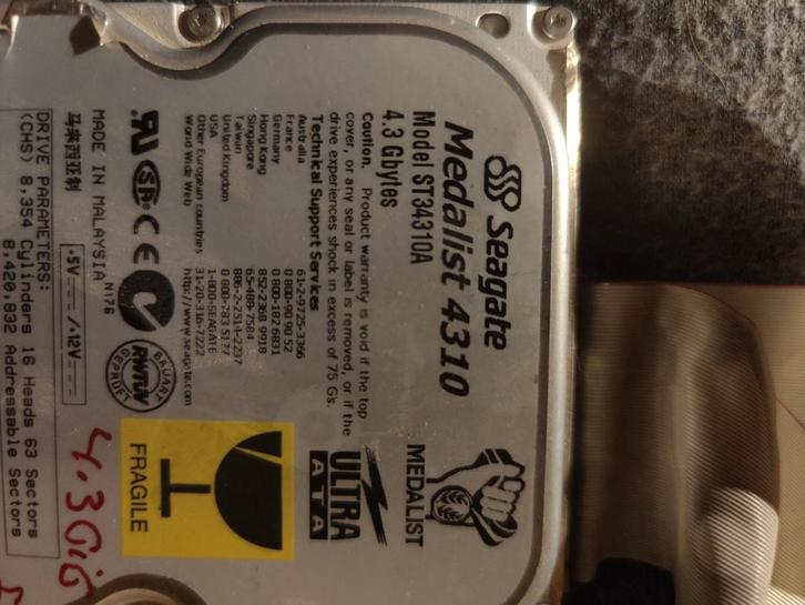 Seagate Medallist 4.3GB HDD - IDE - Gebruikt, Computers en Software, Harde schijven, Gebruikt, Desktop, Intern, HDD, IDE, Ophalen of Verzenden