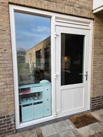 kunststof deur met zijlicht, Doe-het-zelf en Verbouw, Ophalen, Kunststof, Deurkozijn, Zo goed als nieuw
