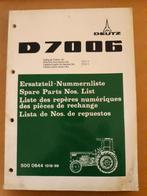 Onderdelenboek Deutz D7006, Ophalen of Verzenden, Gelezen, Tractor en Landbouw