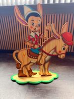 Bartolucci Pinokkio op ezel - Houten decoratie, Ophalen, Zo goed als nieuw