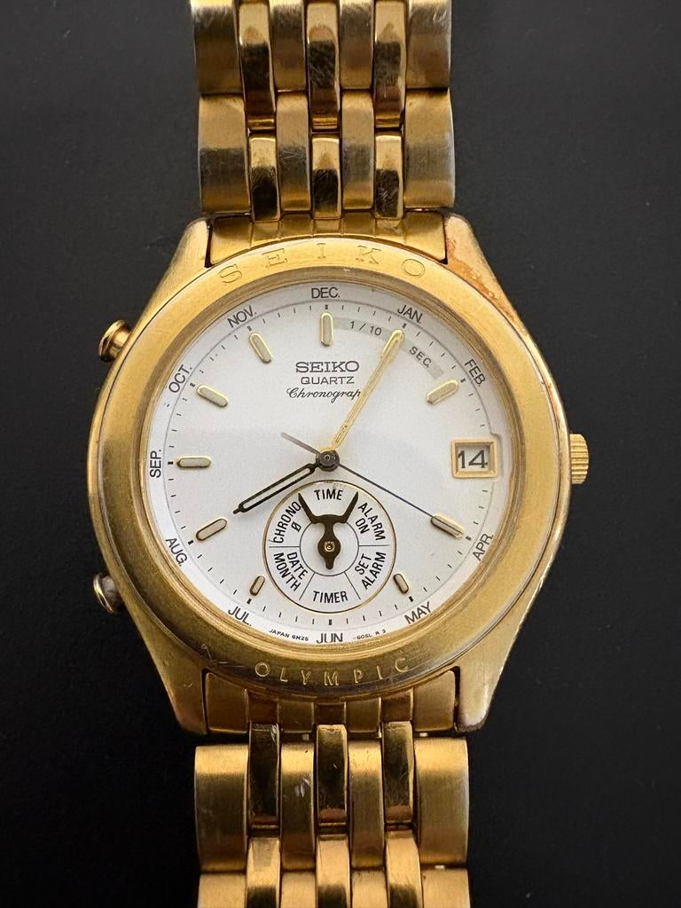 Seiko Chronograaf Olympic Herenhorloge Goudkleurig, Ophalen