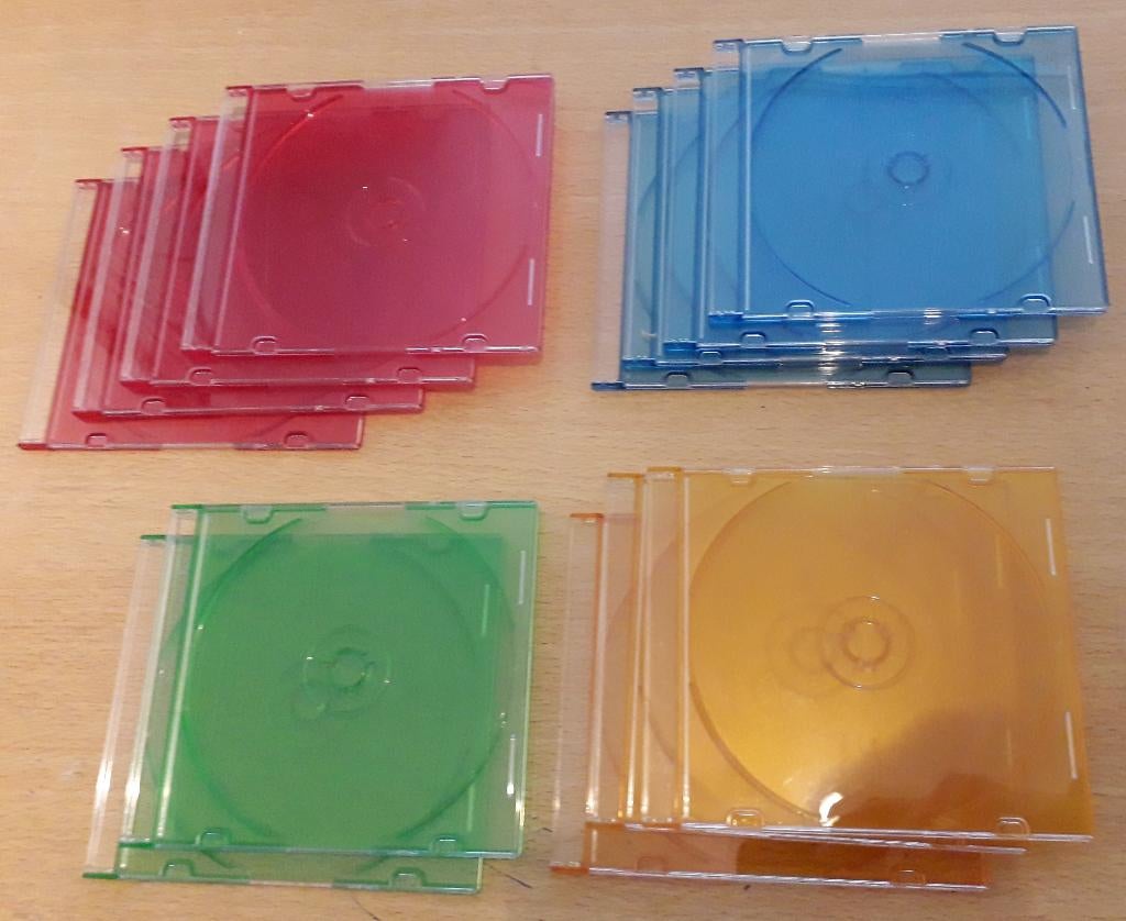 Gekleurde dunne CD hoesjes (nieuw), Ophalen of Verzenden, Zo goed als nieuw