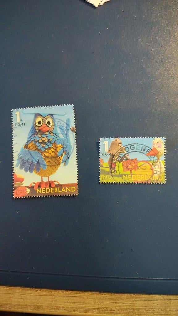 Twee Nederlandse postzegels 2018 Fabeltjeskrant, Postzegels en Munten, Postzegels | Nederland, Ophalen of Verzenden, Na 1940, Gestempeld