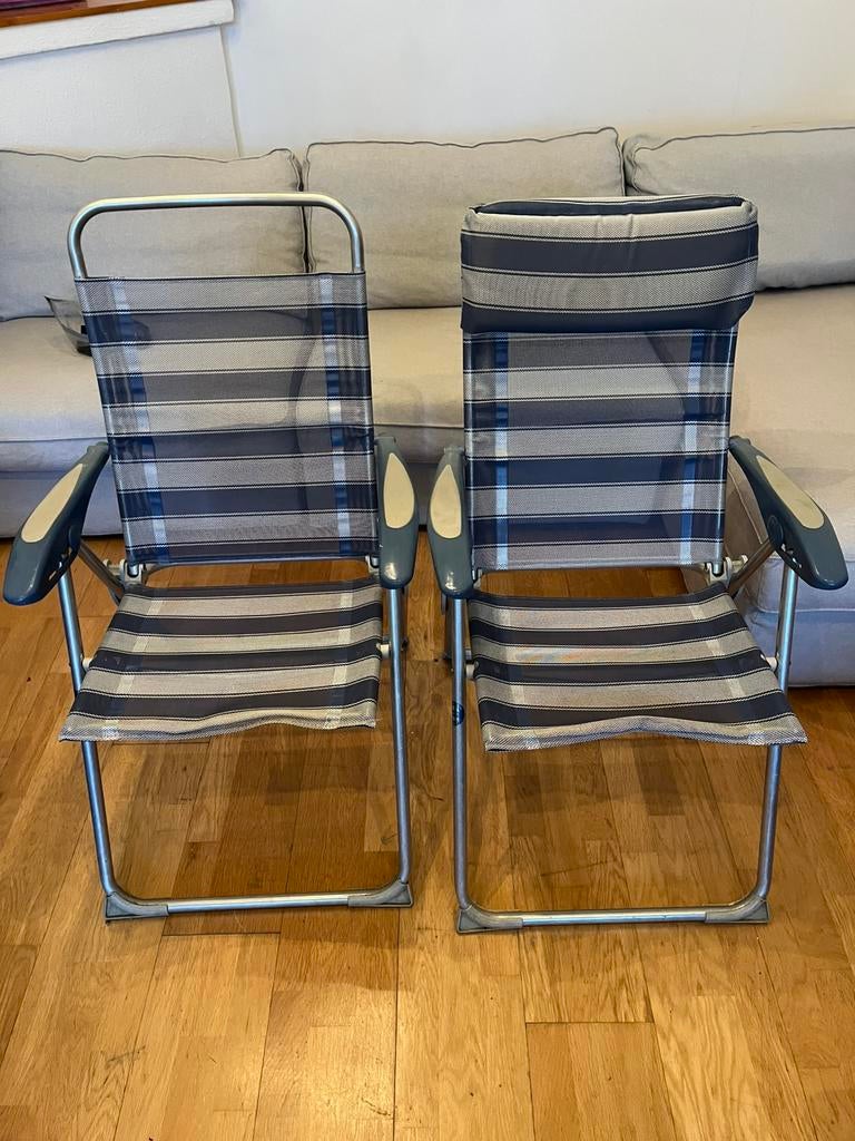 4 inklapbare alumium Kampeerstoelen, Ophalen, Gebruikt, Campingstoel