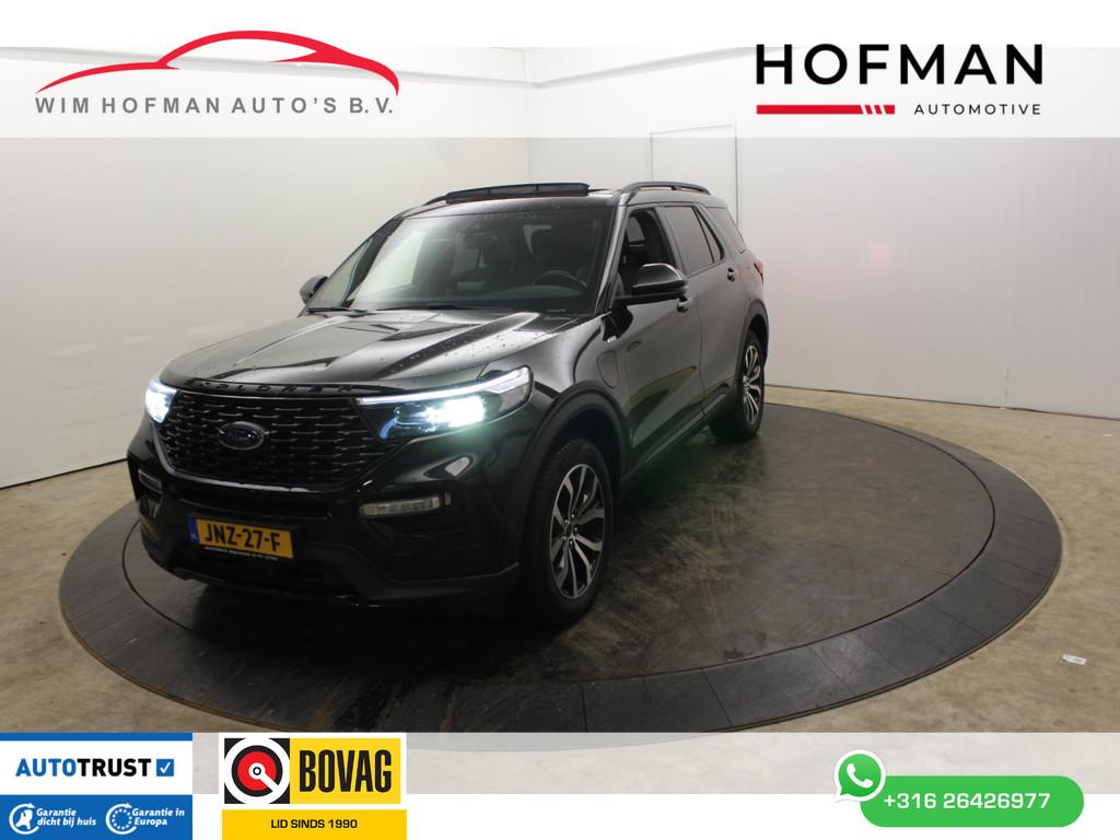 Ford Explorer 3.0 V6 PHEV ST-Line 7 Per. Pano 360 Cam Trek, Auto's, Ford, Gebruikt, Zwart, Met garantie (alle), Zwart