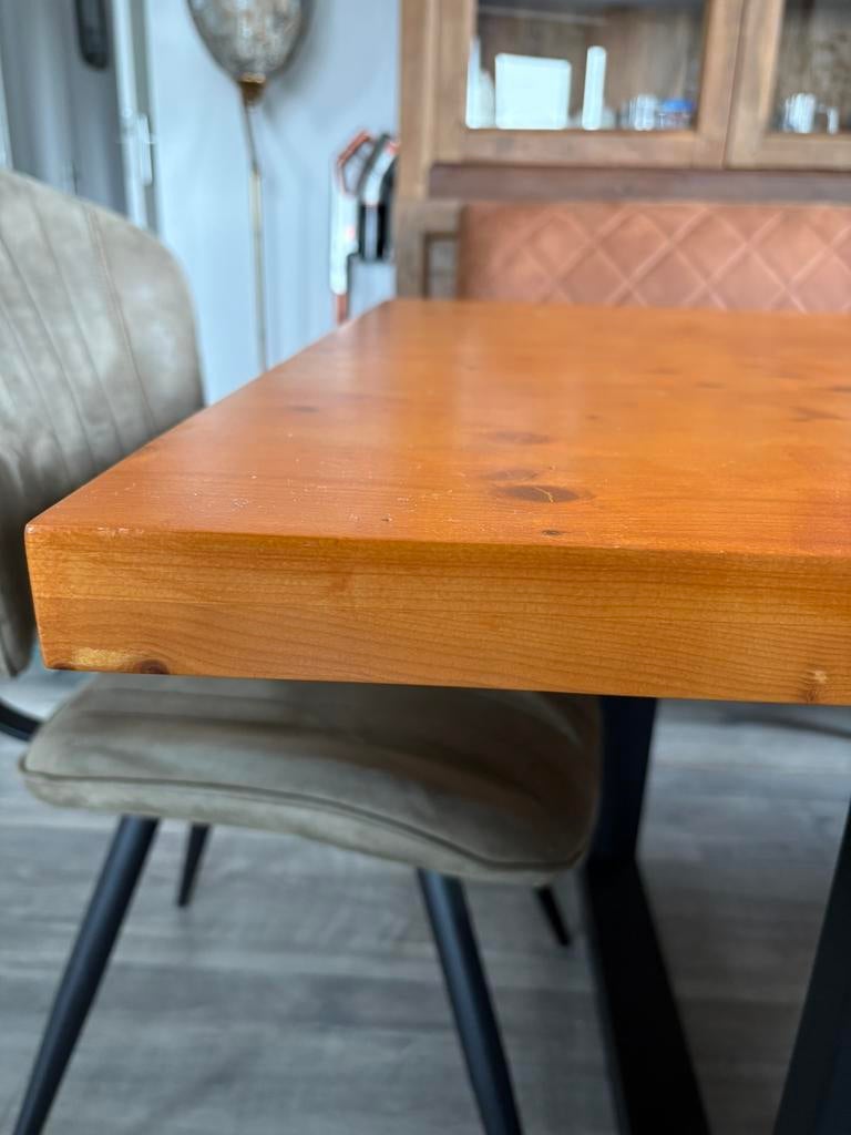 Eethoek 6 pers., Huis en Inrichting, Tafels | Eettafels, Gebruikt, 50 tot 100 cm, 150 tot 200 cm, Vijf personen of meer, Rechthoekig